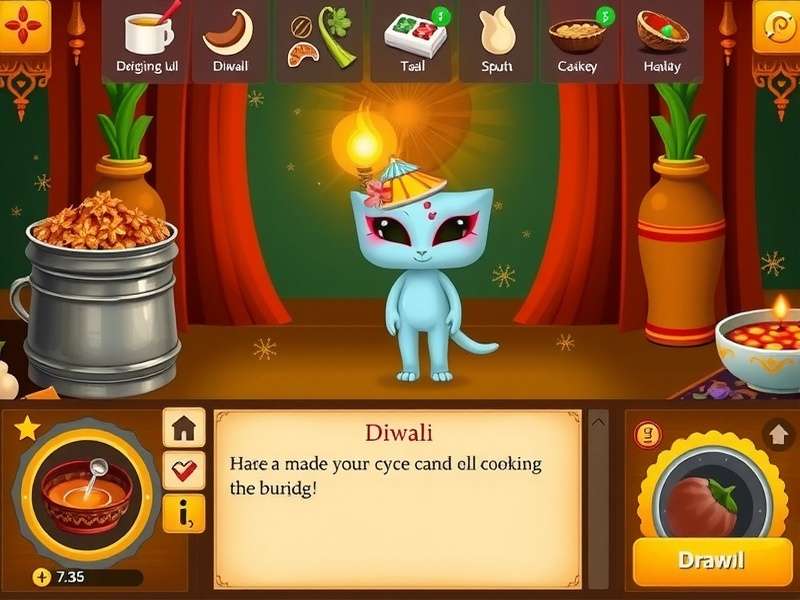 Punjabi Spice Saga gameplay screenshot showing Indian cooking interface